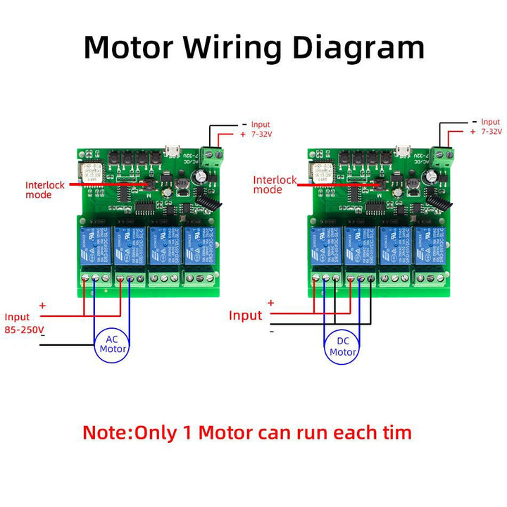 4CH 220V AC/DC 5V 7V-32V WiFi Voice Control Relay Switch Module Home Automation Rele Timer Work For EWelink APP System Alexa