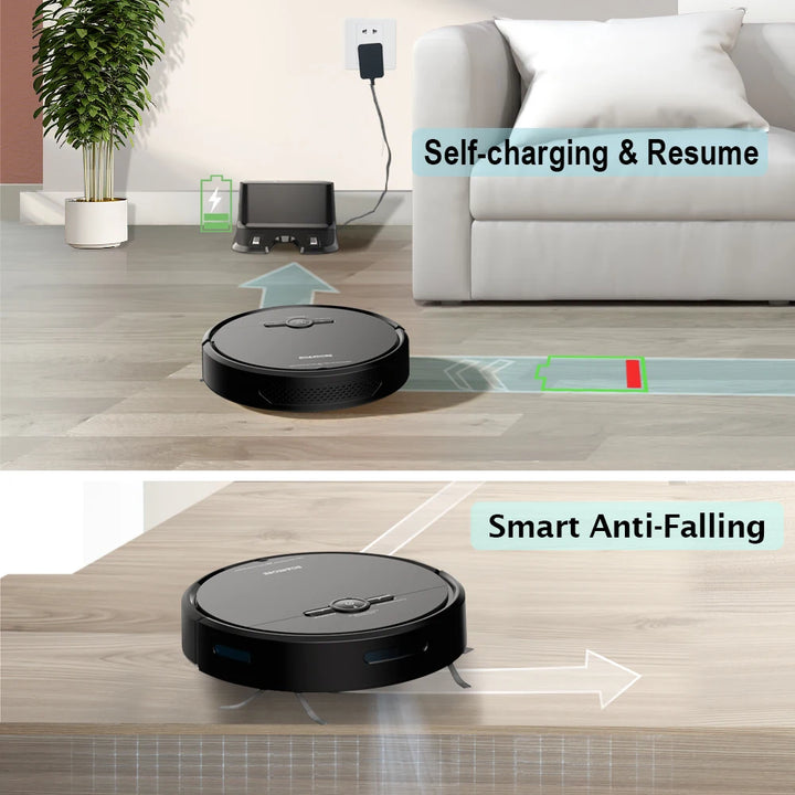 3600PA Vacuum Cleaner Robot,Smart Voice Control,Wireless Auto Charging,Floor Sweeper,Navigation Area On Map,Cleaning Robot