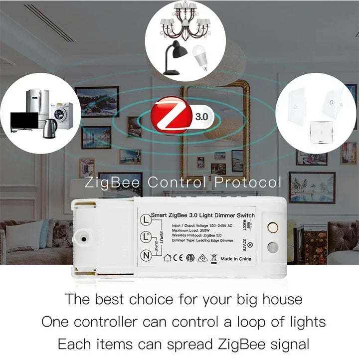 Customized DIY Zigbee Smart Home Automation Dimmer Switch Remote Control with Echo Plus Alexa SmartThings Fit for Zigbee 3.0 Hub