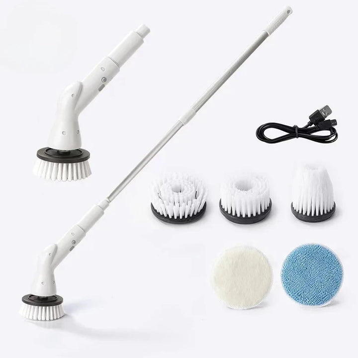 6-in-1 2000 MA Electric Cleaning Brush Cordless Electric Rotary Cleaning Brush Shower Cleaning Brush Kitchen Bathroom