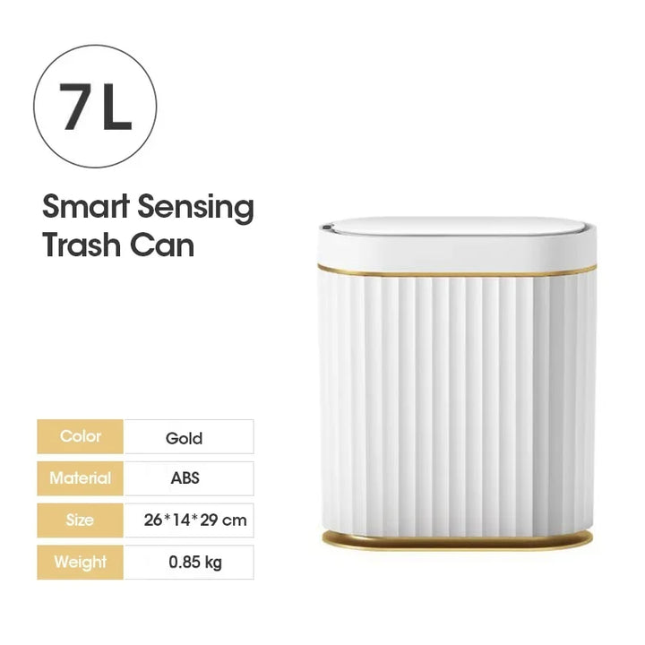 7L/9L Smart Trash Can Electronic Automatic Smart Sensor Garbage Bin Household Toilet Waste Garbage Can for Kitchen Bathroom