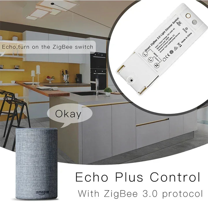 Customized DIY Zigbee Smart Home Automation Dimmer Switch Remote Control with Echo Plus Alexa SmartThings Fit for Zigbee 3.0 Hub