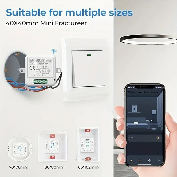 Smart Matter WiFi Switch Module Automation Relay Smart Breaker Voice Control Smart Home with Homekit Alexa Google SmartTings