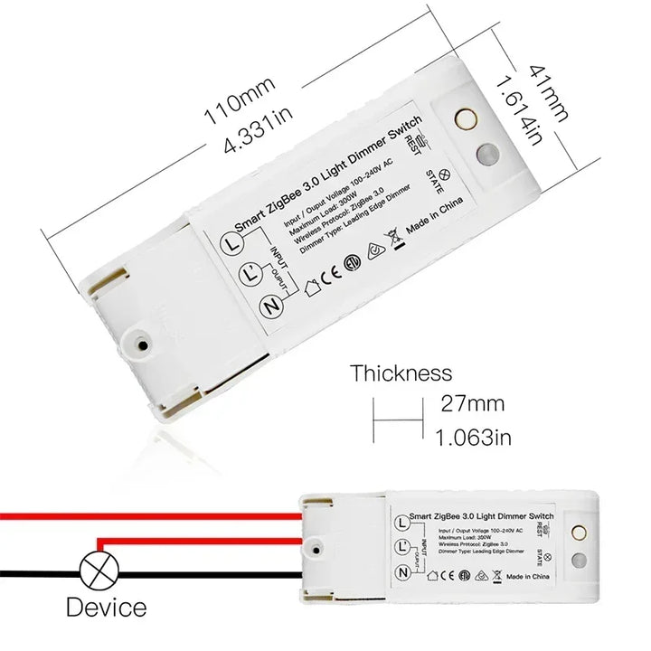 Customized DIY Zigbee Smart Home Automation Dimmer Switch Remote Control with Echo Plus Alexa SmartThings Fit for Zigbee 3.0 Hub